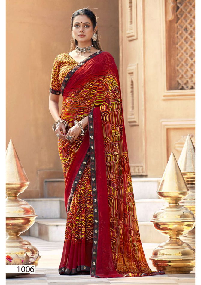 Jannat By Vallabhi Daily Wear Georgette Printed Sarees Wholesale Shop IN Surat